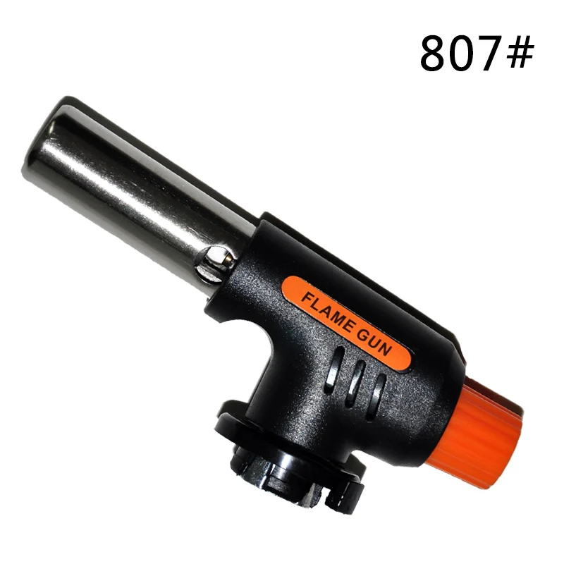 Gas Welding Torch Flamethrower Butane Burner Automatic Ignition Baking Fire Flame Torches Welding BBQ Camping Outdoor Hiking