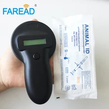 x1pc RFID FDX-B транспондер для животных чип pet ID reader+ X100 шт ISO 134,2 кГц микрочип инъекционный шприц 2,12x12 мм