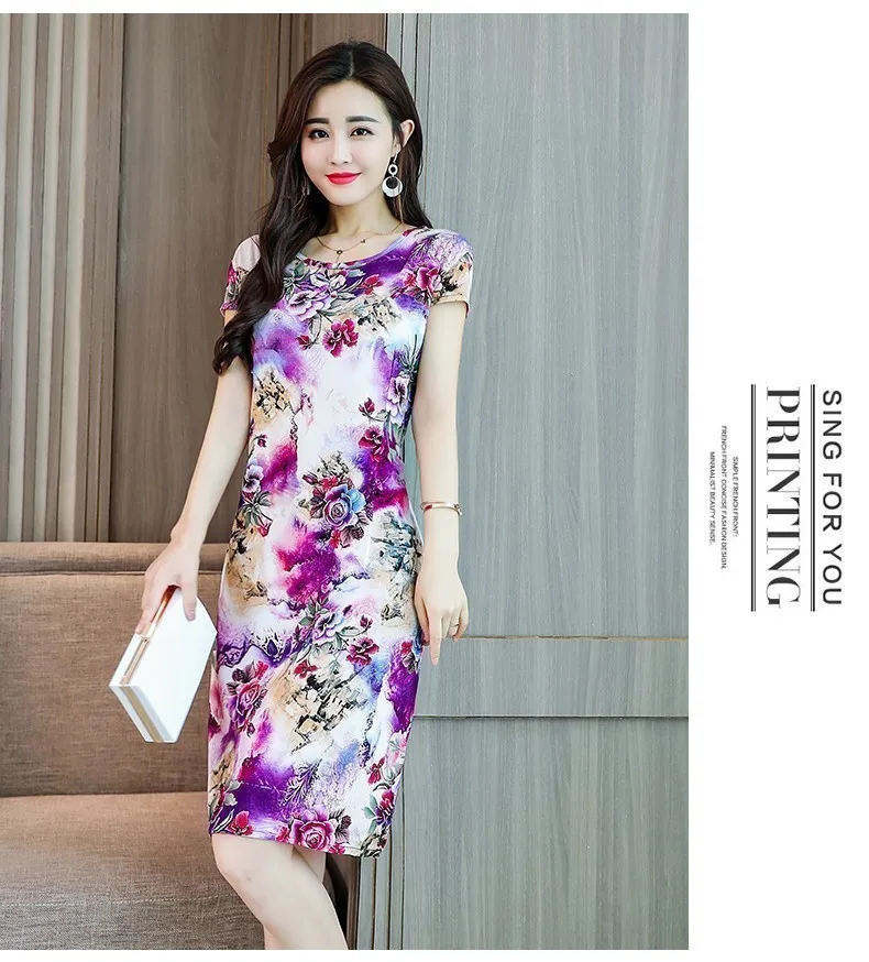 XL-5XL, платья,, летний стиль, плюс размер, женское платье, расцветка в ретро стиле, фирменная цветочная раскраска, платье, длинное повседневное пляжное платье - Цвет: 52