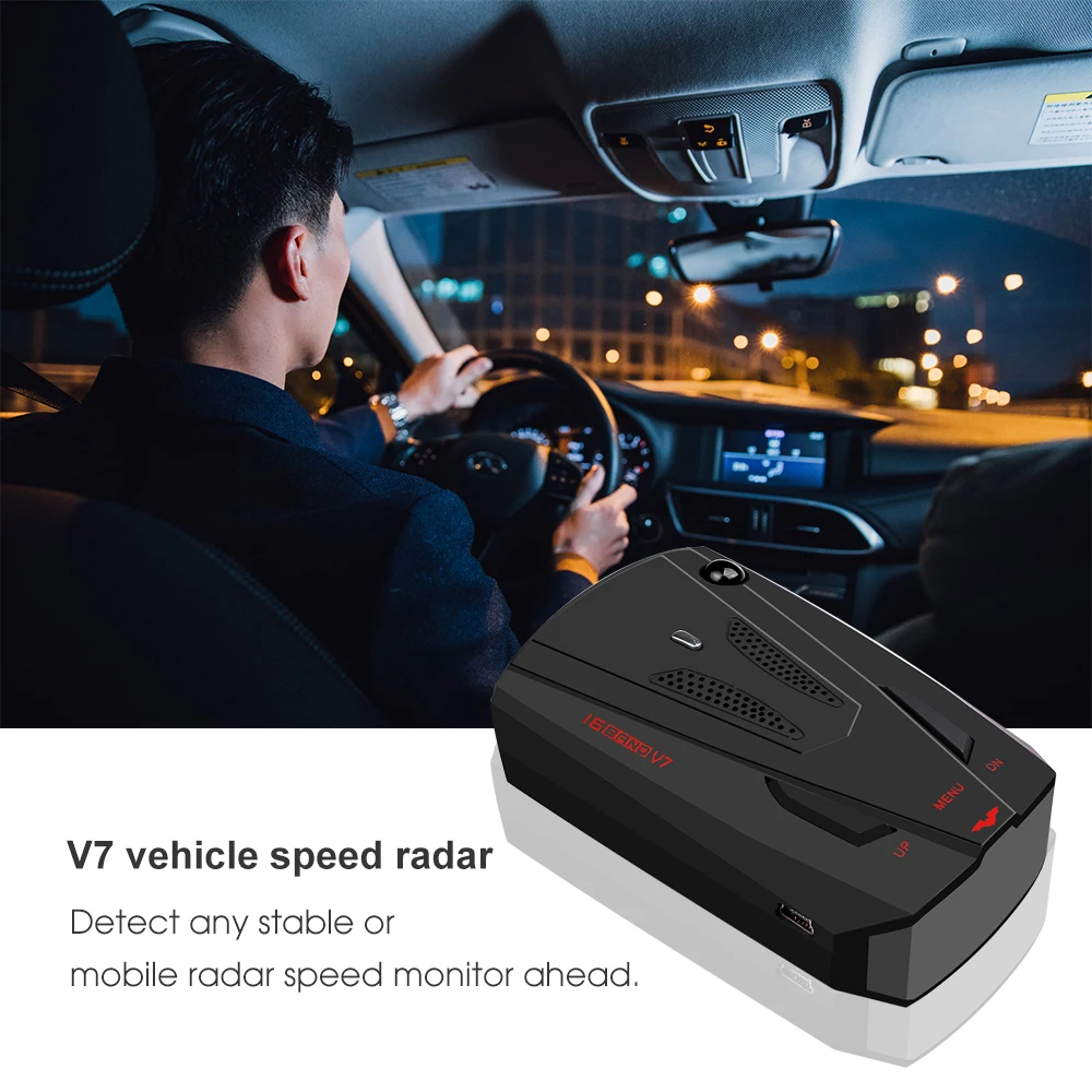 Радар детектор для автомобилей V7 X K NK Ku Ka лазерный светодиодный дисплей 16