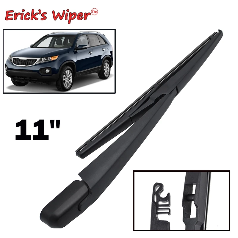 

Erick's Wiper 11" Rear Wiper Blade & Arm Set Kit Fit For Kia Sorento R MK2 2009 - 2014 Windshield Windscreen Rear Window