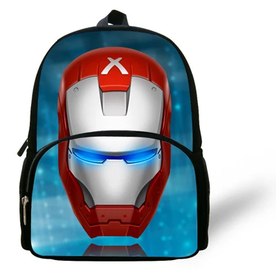 12 дюймов Прохладный Marvel Мстители школьные сумки рюкзак Детский мультфильм Ironman печати мешок для мальчиков девочек