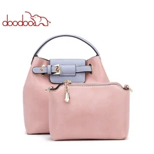 Women Handbag Tote Bucket Bag Female Shoulder Crossbody Female Pu Leather Decorative Belt Spell Color Top-handle Bag New Design Women Handbag Tote Bucket Bag Female Shoulder Crossbody Female Pu Leather Decorative Belt Spell Color Top-handle Bag New Design