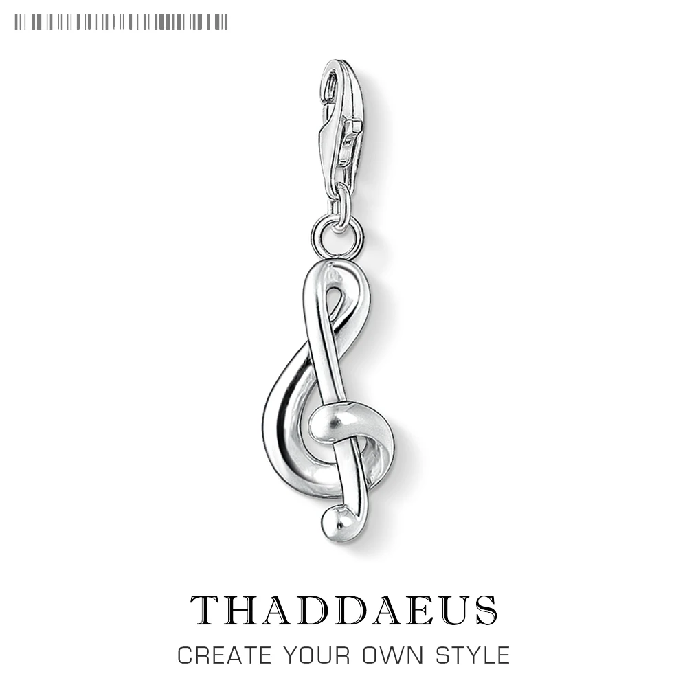 

Treble Clef Pendant Charm For Men Women 925 Sterling Silver Music G Clef Symbol Fashion Jewelry Fit Bracelet Necklace