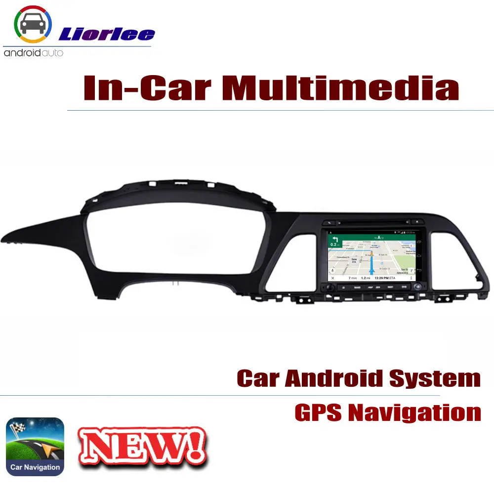 Flash Deal Car DVD Player For Hyundai Sonata New Rise 2015-2017 GPS Navi Navigation Android A53 Processor IPS LCD Screen Radio BT USB AUX 2