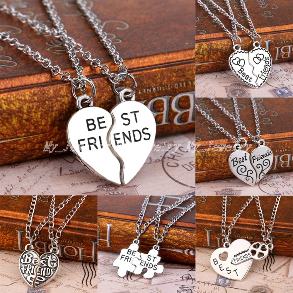 Bespmosp 2 pcs best friends forever bff puzzle faixa padr o de cora o fechadura com