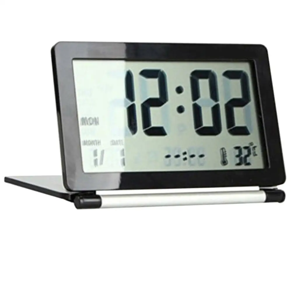 

Folding Digital LCD Travel Alarm Clock Thermometer Calendar Timepiece Timekeeper hot sale