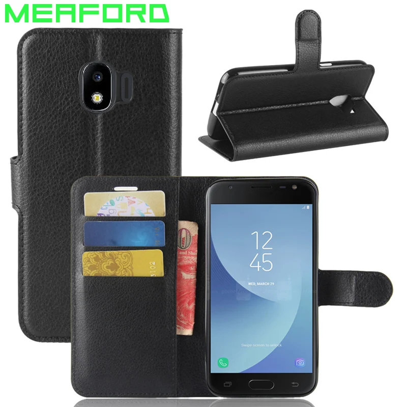 For Samsung Galaxy J2 Pro 2018 Case Flip Leather Cover Luxury Wallet Full Back Funda J250 J250F | Мобильные телефоны и