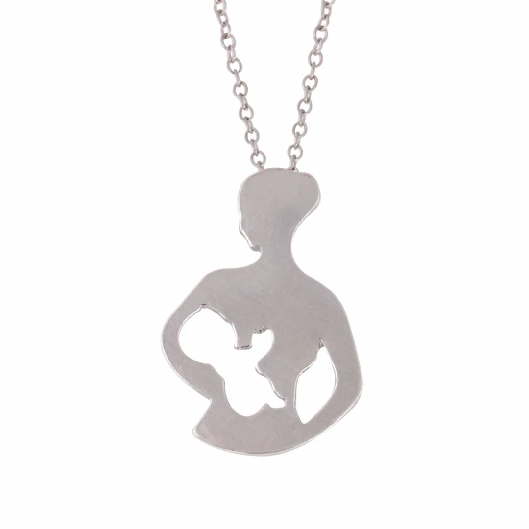 Charming Baby Mother Necklace Fashion Daughter Son Child Family Love Pendant Necklace Shellhard Jewelry Accessories