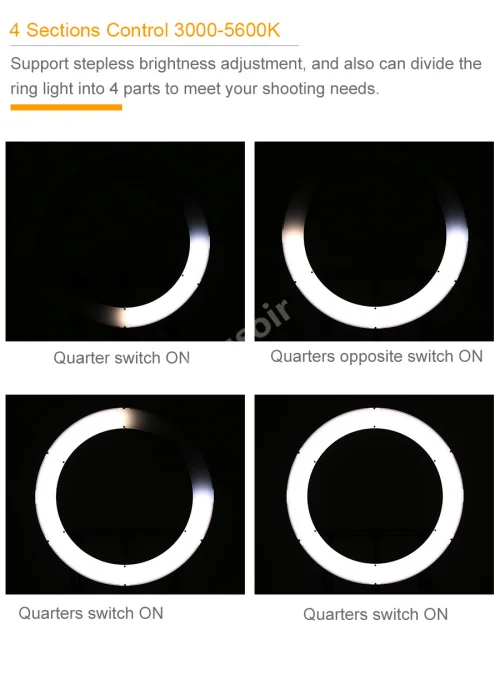 FALCON EYES 512 Ring LED Panel 31W 3000-5600k Lighting Video Film Continuous Light with 180cm Light