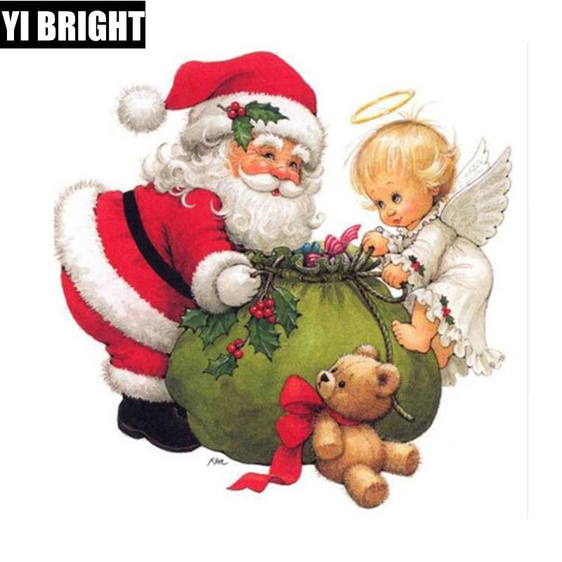 

5D DIY handmade Square/Round diamond painting"Angel and Santa Claus"diamond embroidery sale stitch kit Diamond Mosaic XPZ