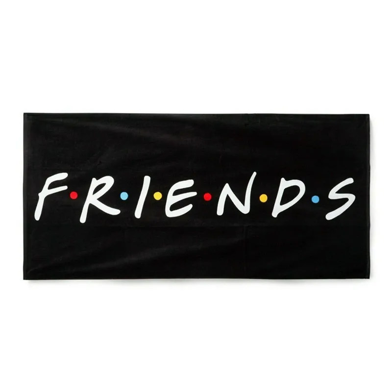 

New Classic Friends Microfibre Bath Towel for Adult Modern Black Friends TV Beach Shower Towel Gym Sport Travel Towels for Bath