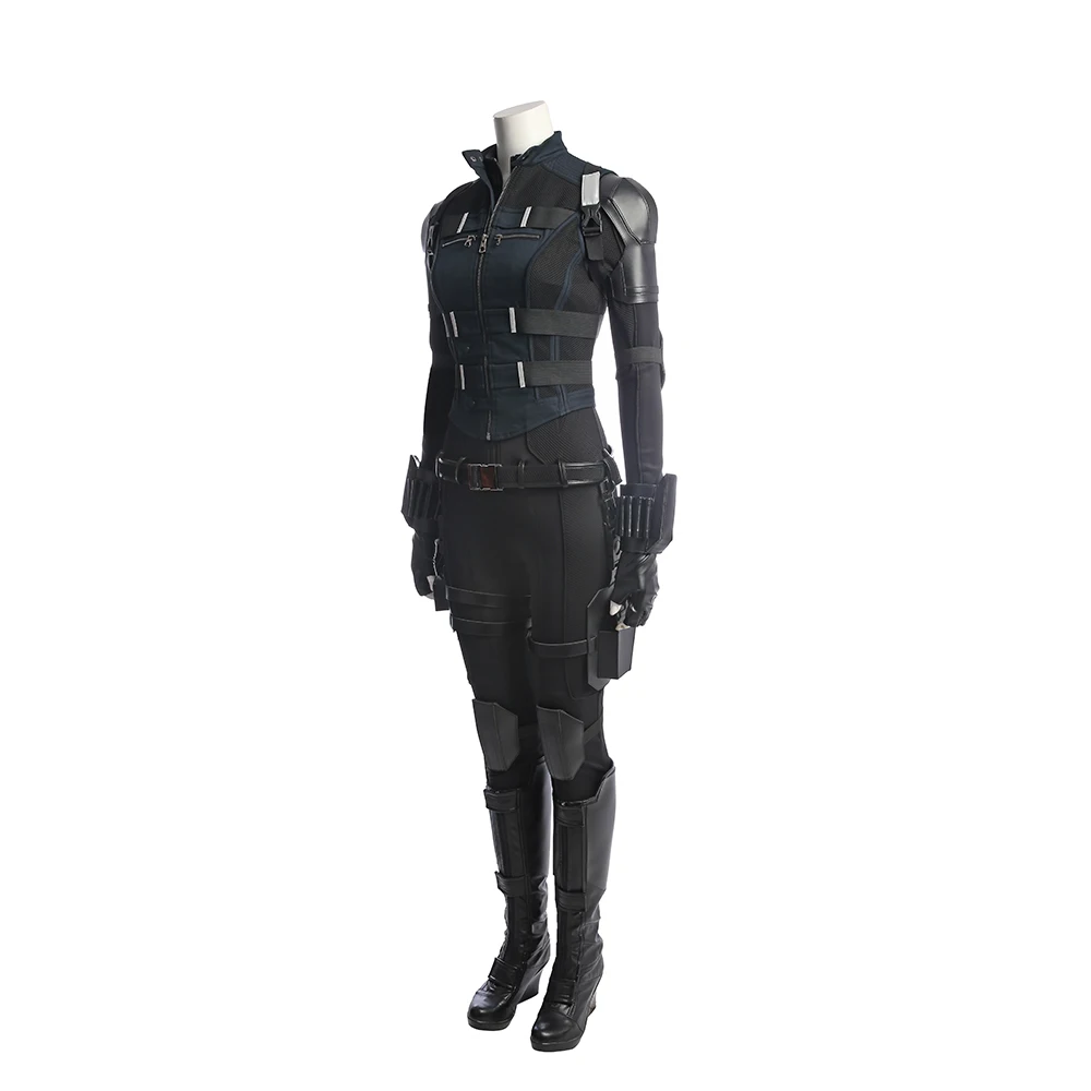 Avengers Infinity War Black Widow Costume Carnival Halloween Superhero Black Widow Jumpsuit Cosplay Natasha Romanoff Costume (4)
