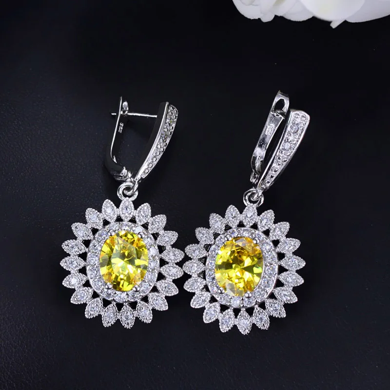 yellow drop earring