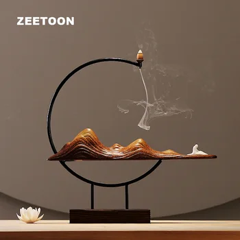 

Vintage Backflow Incense Burner Ceramic Censer / Home Living Room Lucky Decor Adornment Handicrafts Zen Souvenir Birthday Gifts