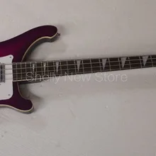 Shelly магазин завод на заказ Фиолетовый RK 4003 бас 4 струны треугольная инкрустация Рик электрическая бас гитара музыкальный инструмент магазин