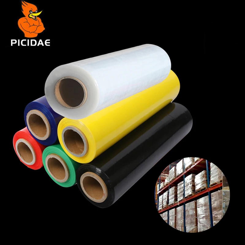 

PE Stretch Film Wrap Packaging Industrial Plastic Fresh KeepTransparent Perimembrane Sticky Wire Drawing Antistatic Goods Tray