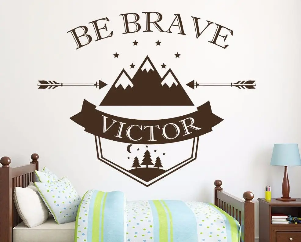 be brave wall decals custom name wall decals arrow decal nursery