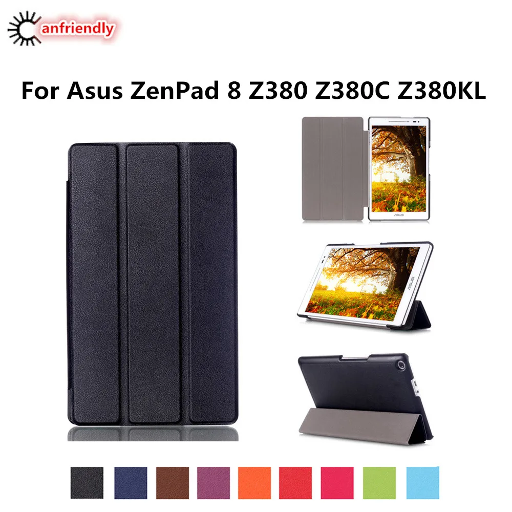 For Asus Zenpad 8 inch Z380 smart PU leather cover case For
