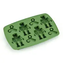 Цвет случайный DIY летние прохладные формочки для льда в виде робота решетки бар льда пресс-формы для кухни инструменты мороженое