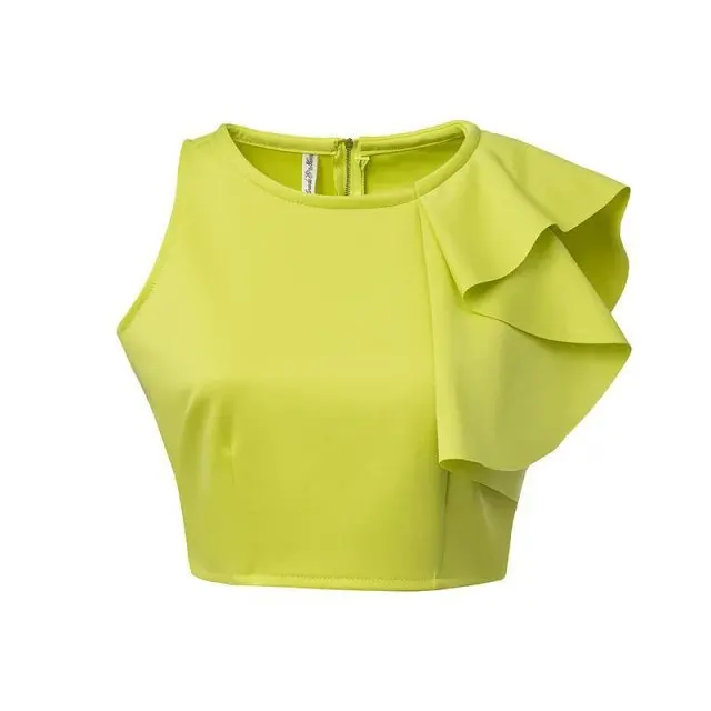 yellow one sleeve top