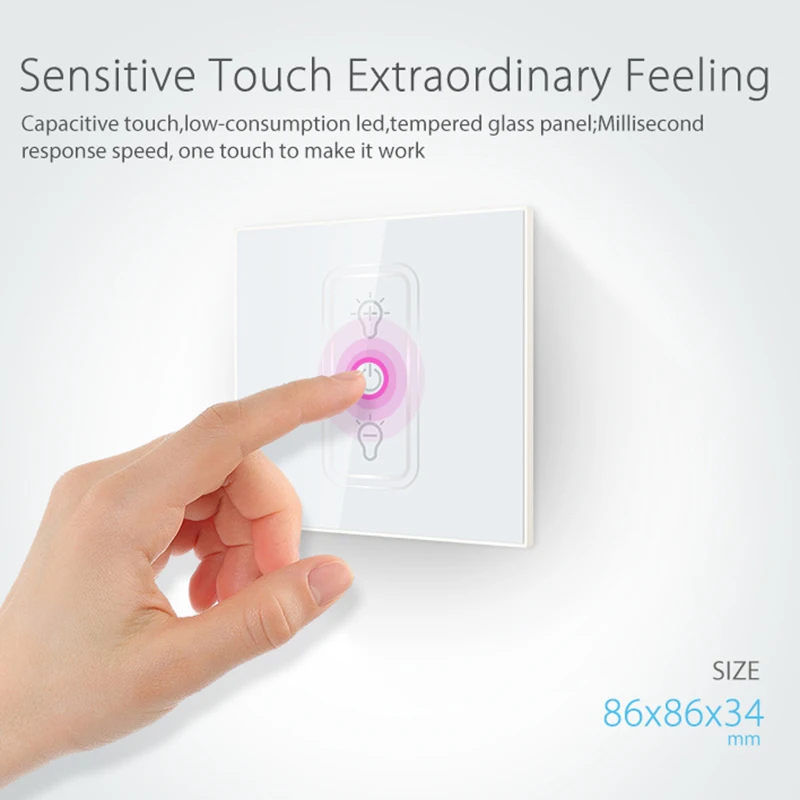 

Wifi Dimmer Switch Smart Touching Light Switch Bulb Dimmer Compatible for Amazon Alexa TN88
