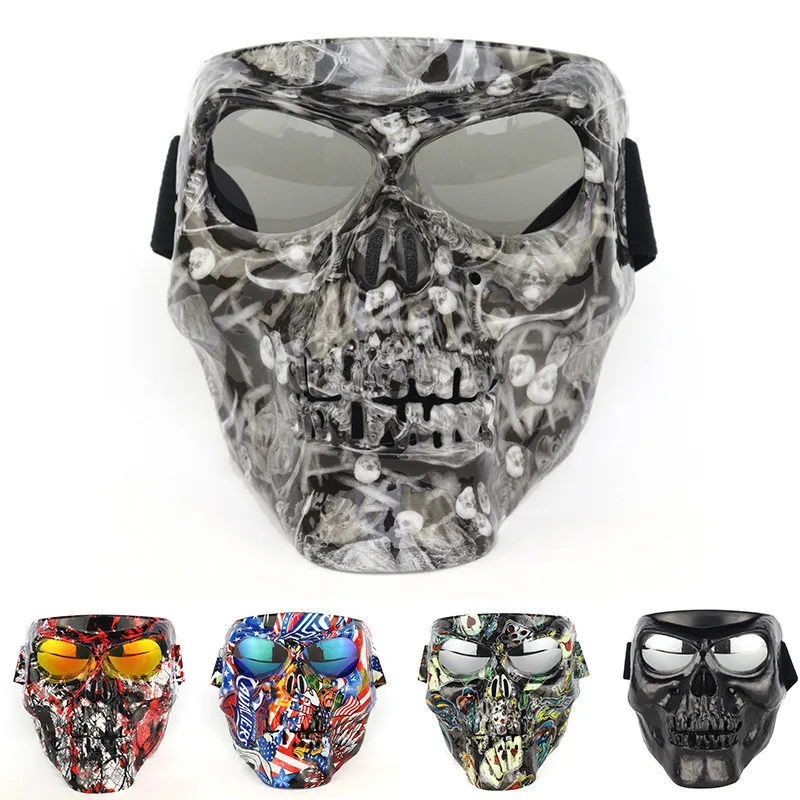 

Outdoor Cycling Glasses Goggles Skull Mask Glasses Skiing Windproof Motocross Sunglasses Outdoor Eyewear