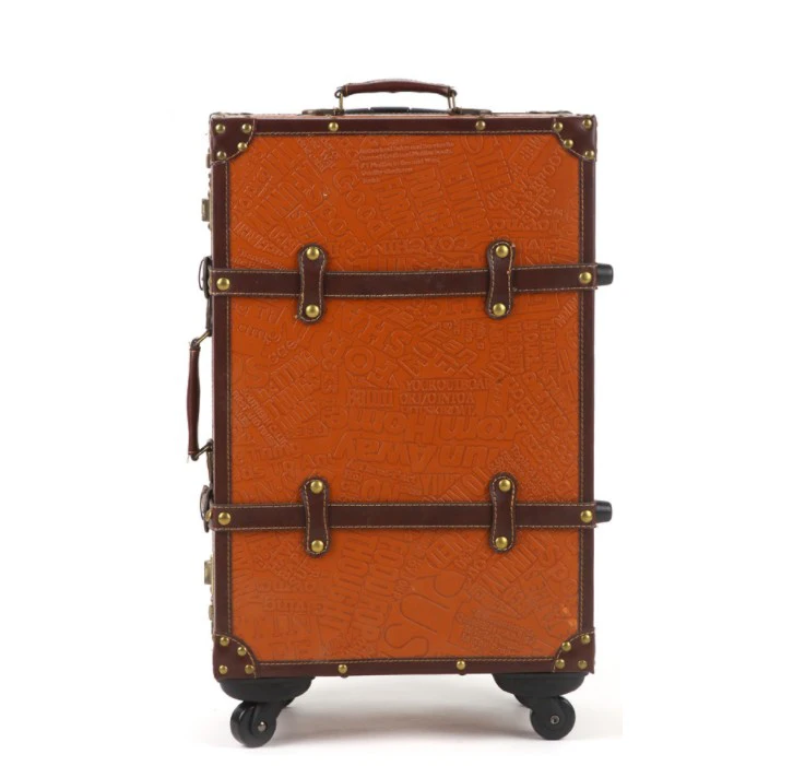 Travel tale девочек чемодан Спиннер, Ретро стиль, тележка сумка 20 винтажные сумки на колёсиках 24 на колесе - Цвет: only luggage