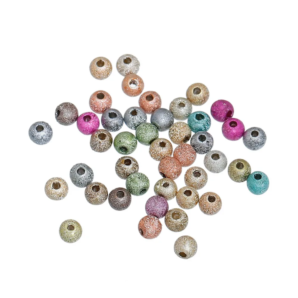 

DoreenBeads Acrylic Bubblegum Beads Round At Random Dots DIY Components Findings About 4mm Dia, Hole: Approx 1.3mm, 1000 PCs