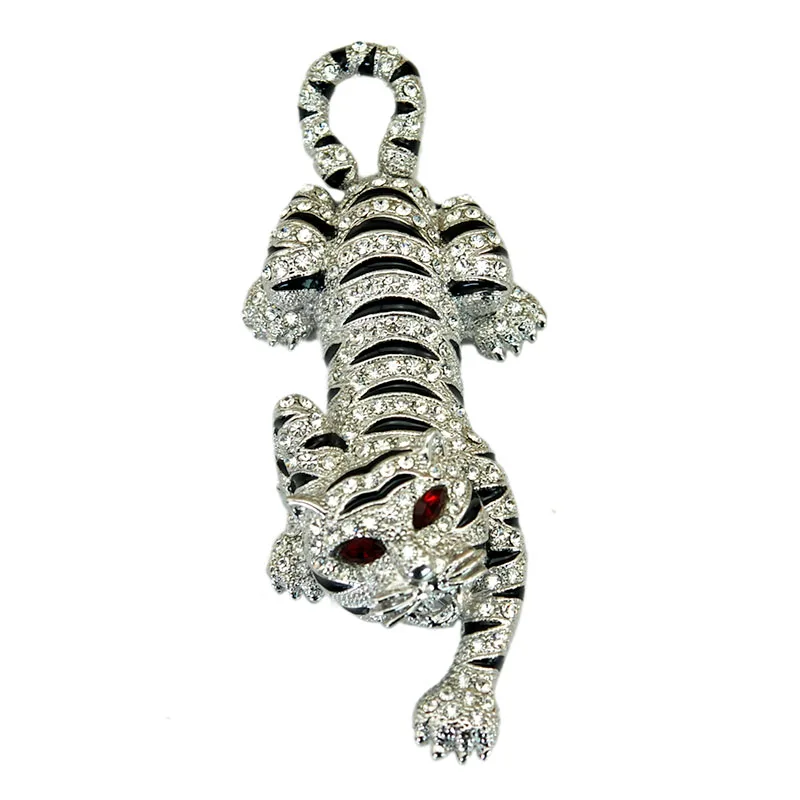 

Sexy Lady Handsome Boy Party Waistcoat Suit Statement Exaggerated Crystal Rhinestone Animal Leopard Brooch Pin