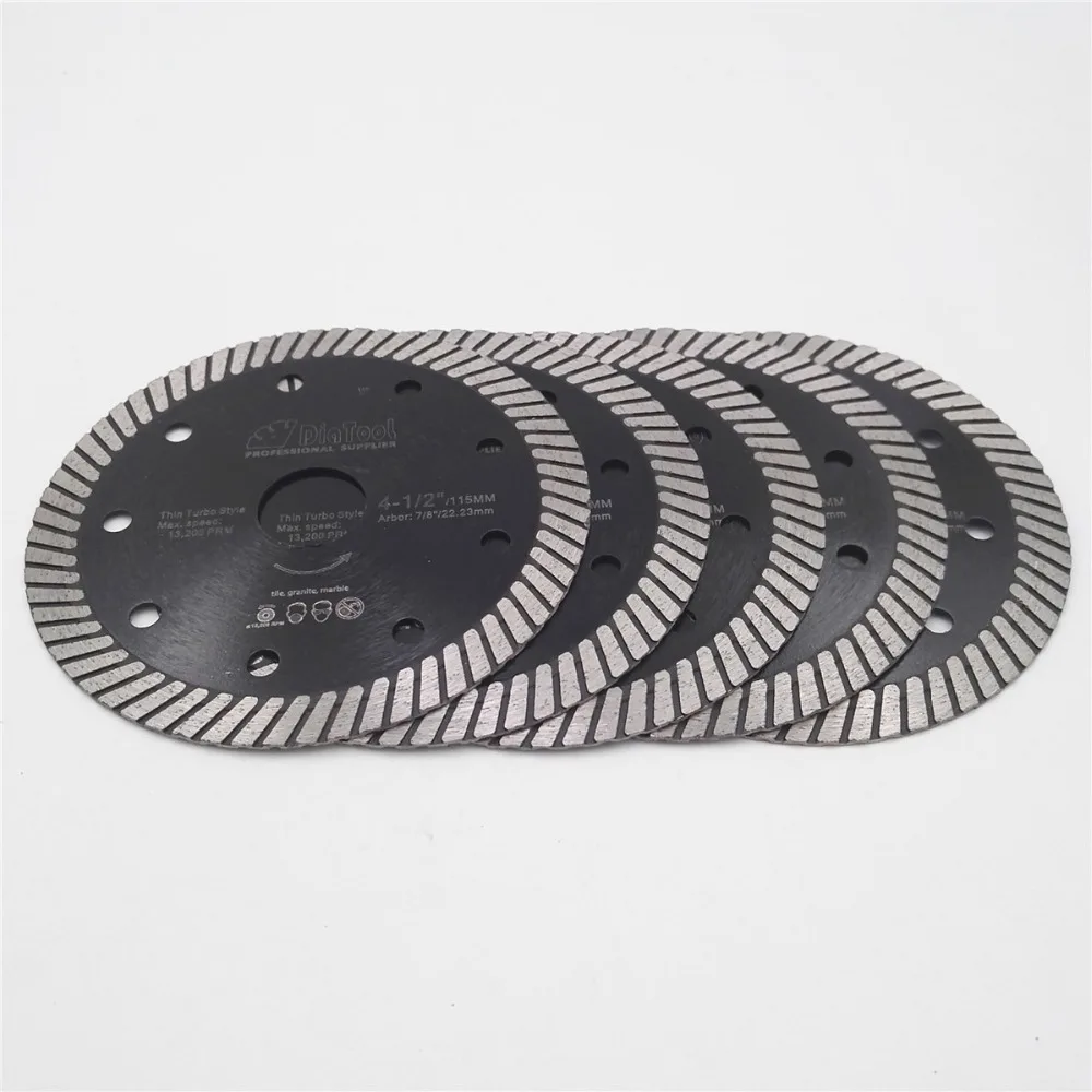 5pks 115MM Diamond hot pressed diamond blades Superthin Turbo disc with 10mm segment height