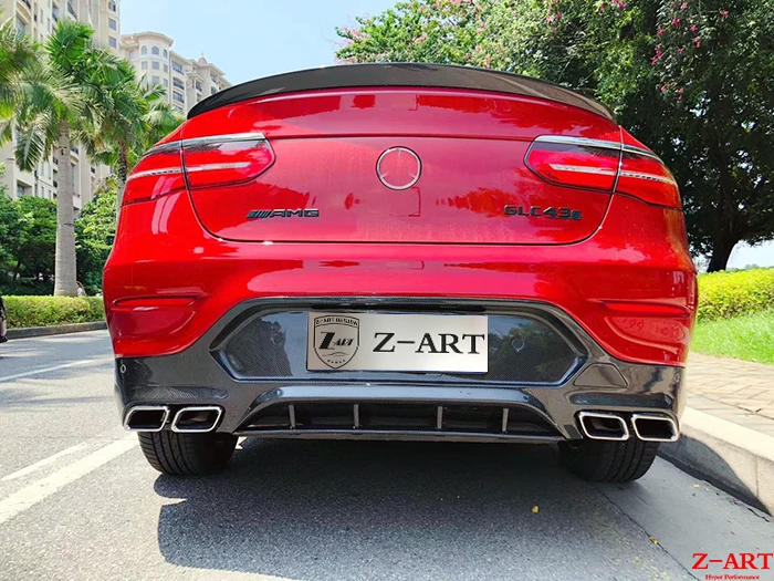 

Z-ART carbon fiber rear diffuser for Mercedes Benz GLC Coupe 2016-2019 carbon fiber rear lip for GLC Coupe carbon rear chin