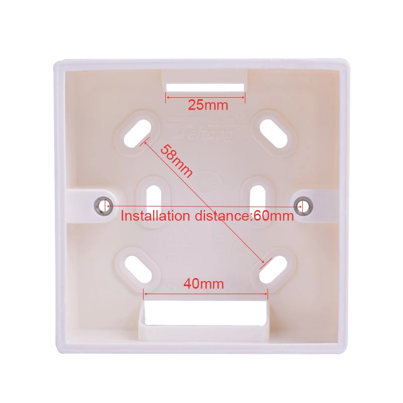 Внешний монтажный ящик Coswall 86 мм* 86 мм* 34 мм для 86 мм* 86 мм Стандартные переключатели и розетки применяются для любого положения поверхности стены