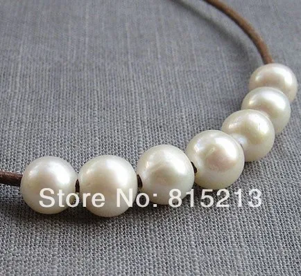 

wb 00144 Potato Pearl Freshwater Pearl Large Hole Pearl White 8.5-9.5mm 10Pcs 2mm Hole