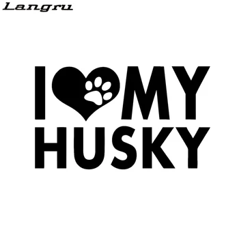 

Langru 2017 Hot Sale I Love Heart Dog Sticker Puppy Pet Decal Vinyl Decals Creative Car Accessories Decorative JDM