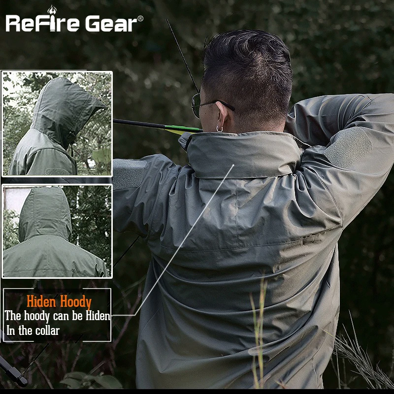 Куртка ReFire Gear Мужская тактическая военная Водонепроницаемая ветровка с