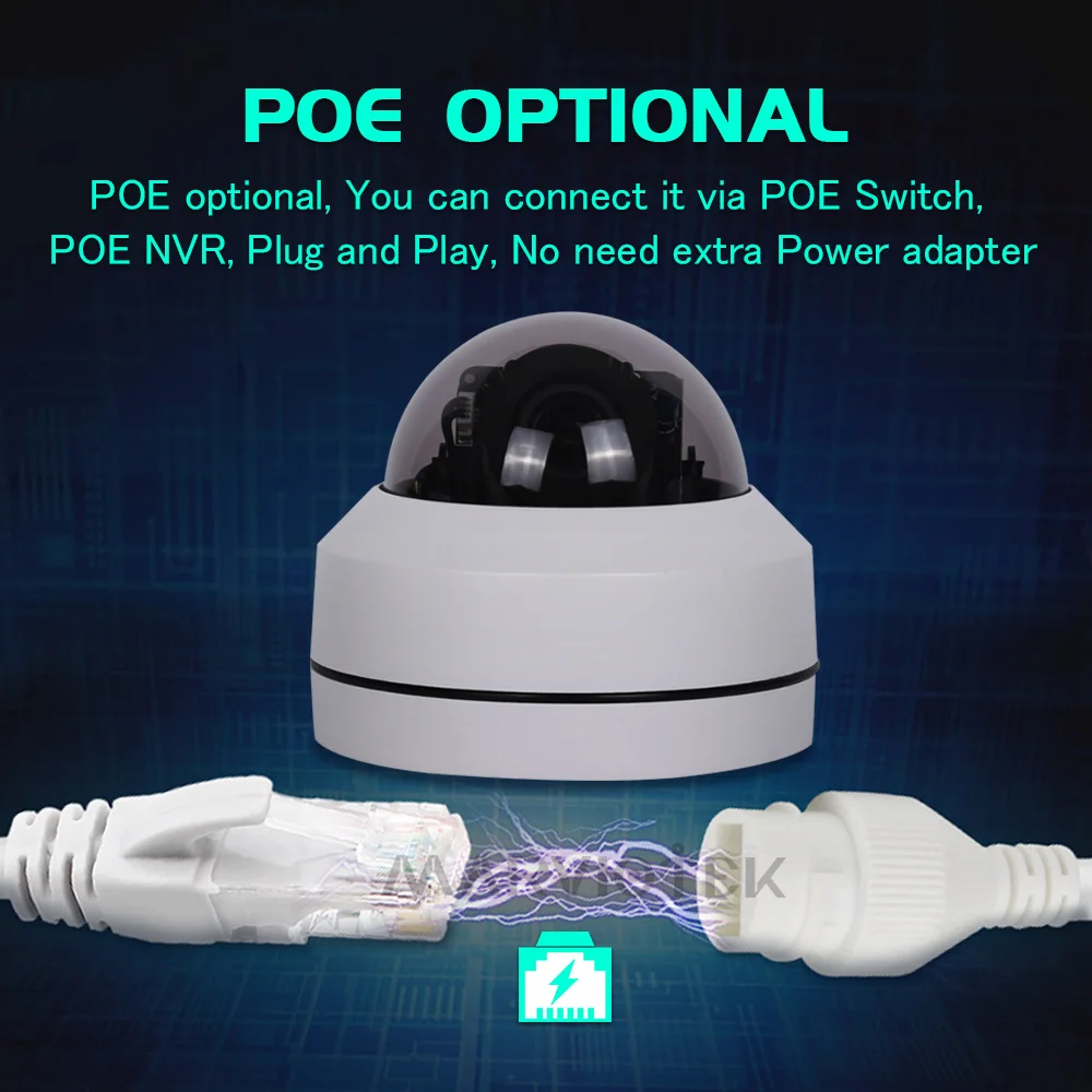 Мини PTZ IP камера 5MP HD Водонепроницаемая домашняя видеонаблюдения s наружная 4х