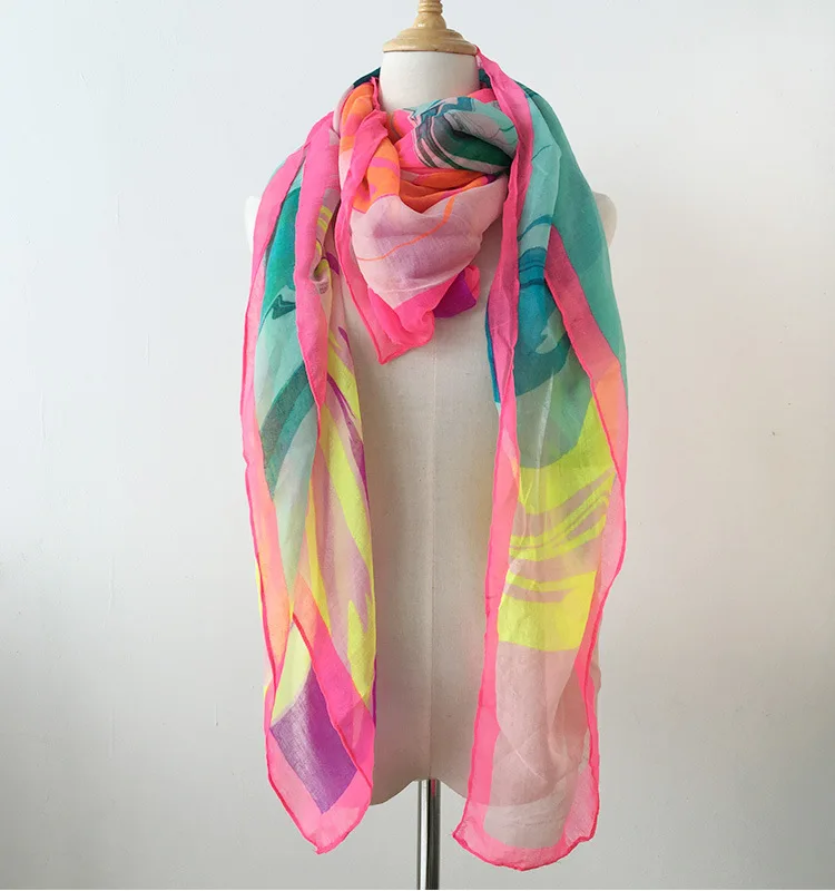 colourful striped scarf
