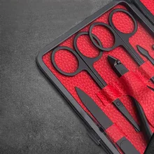 18 шт./компл. маникюрный набор из нержавеющей стали, педикюрный набор, ножницы для ногтей, набор для ухода с чехлом для путешествий 88