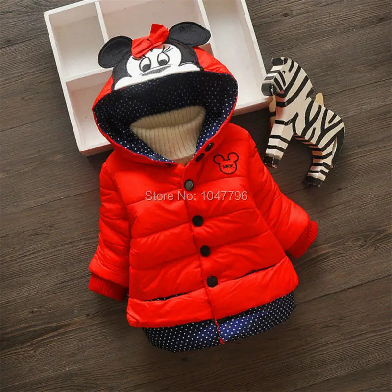 

Korean Style Children 's Clothes Baby Girl Jacket Cartoon Coat Cotton Cashmere Cardigan Kids Winter Warm Thicken Coat Clothing