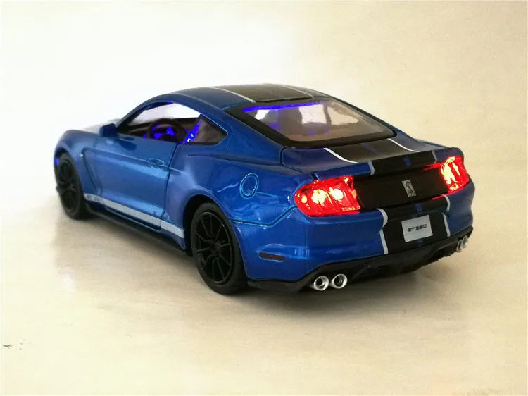 1/32 SHELBY GT350 спортивный автомобиль, игрушечный автомобиль, модель автомобиля из сплава, оттягивающий назад автомобиль, настоящая Лицензионная коллекция, детские игрушки, подарок