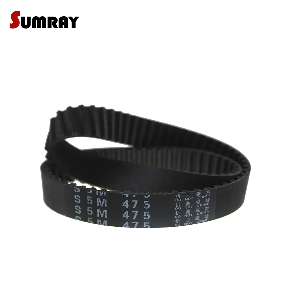 SUMRAY S5M Timing Belt 5M 450/455/475/490/500/515/520/525mm Rubber Belts Round 15/20/25 Belt