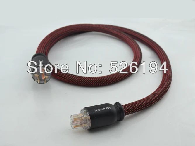 

Free shipping pure copper McLntosh power cable with copper colour beryllium alloy power plug Connector
