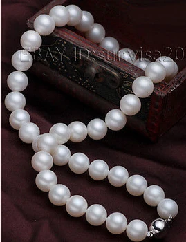 

$wholesale_jewelry_wig$ Free Shipping 9-10mm white cultured round akoya pearl necklace 14kt white gold