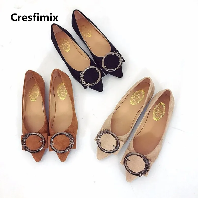 

Cresfimix women sexy white pu leather flat shoes female fashion black cute comfortable office flat shoes zapatos de mujer a5265