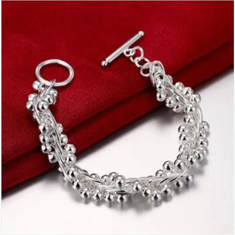 Brand Charm Bracelets & Bangles 925 sterling Silver Women Elegant