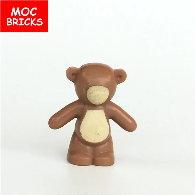 

10pcs/lot MOC Bricks Brown Bear Mr. Bean Sleepy Head Series Educational building blocks with Original Box best kid gifts