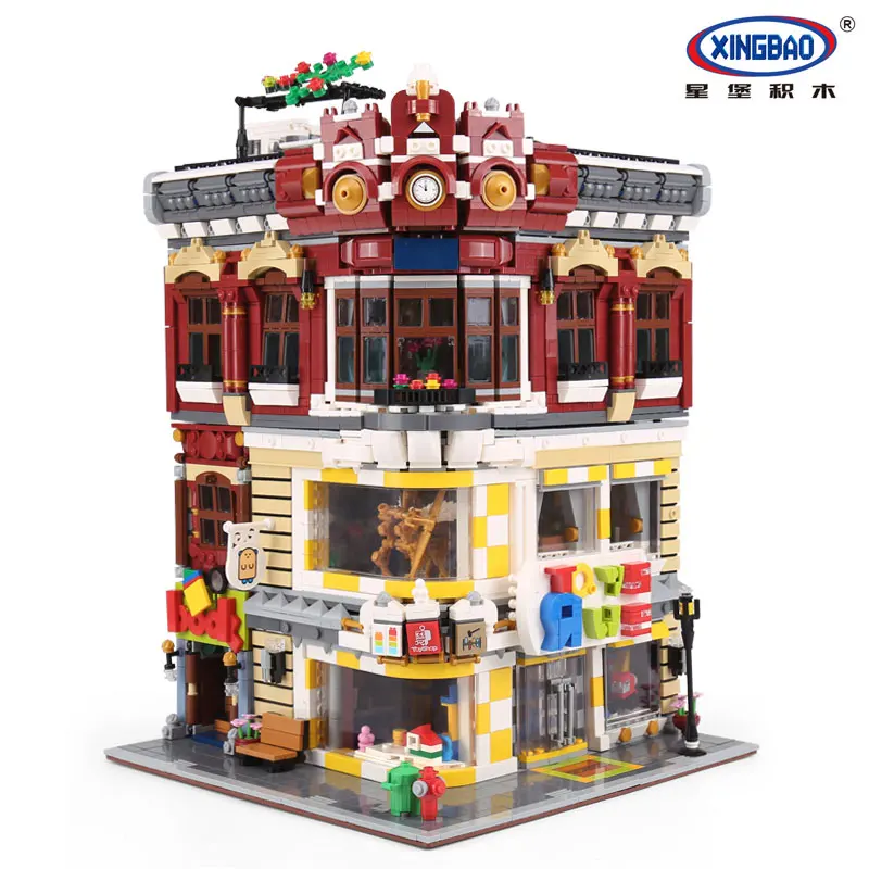 

XingBao 01006 5491Pcs Genuine Creative MOC City Series The Toys and Bookstore Set Children Building Blocks Bricks Toy Model Gift