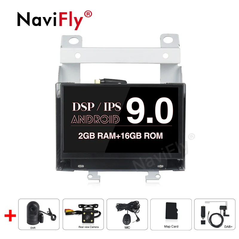 NaviFly 7 ''экран ips/DSP Android9.0 2Din автомобильный мультимедийный плеер для Land Rover freelander 2 2007-2012 Автомобильный gps навигатор - Цвет: camera dvr DAB