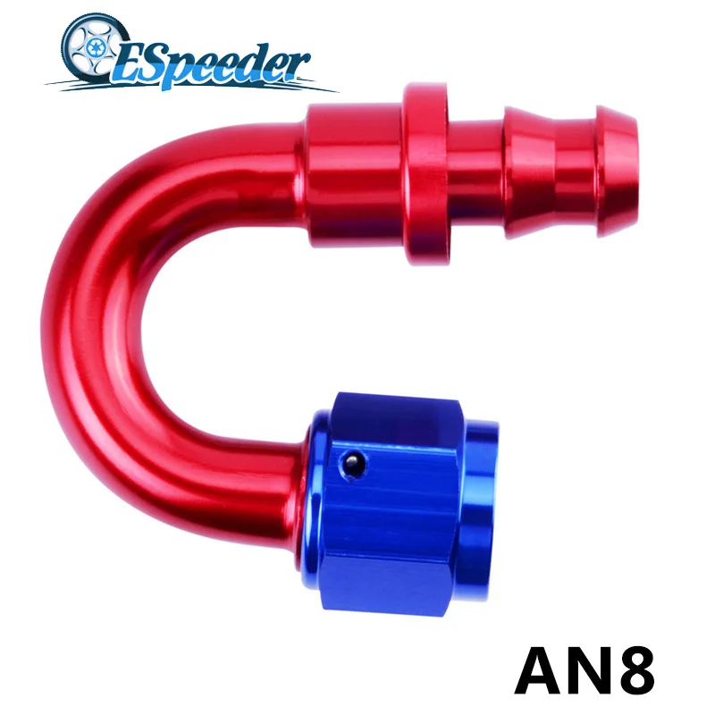 ESPEEDER AN8 Push on Fittings Elbow Hose End Socketless Anoized